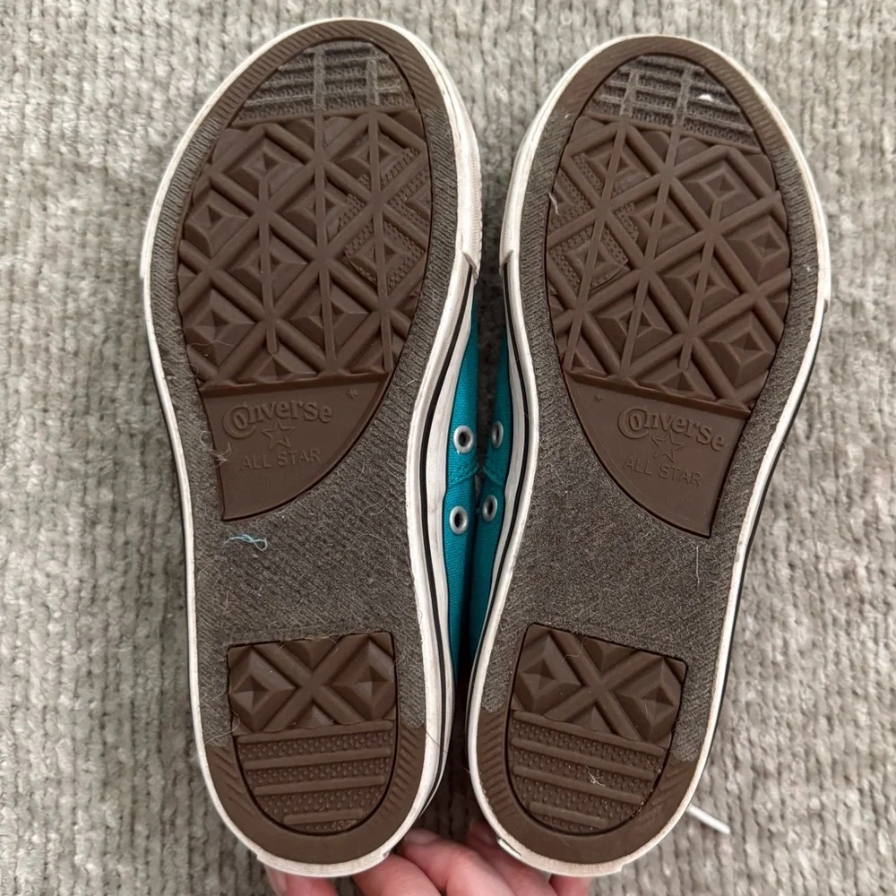 Converse All Star Low Top Sneakers Teal Canvas‎ Youth 4 / Women’s 5.5